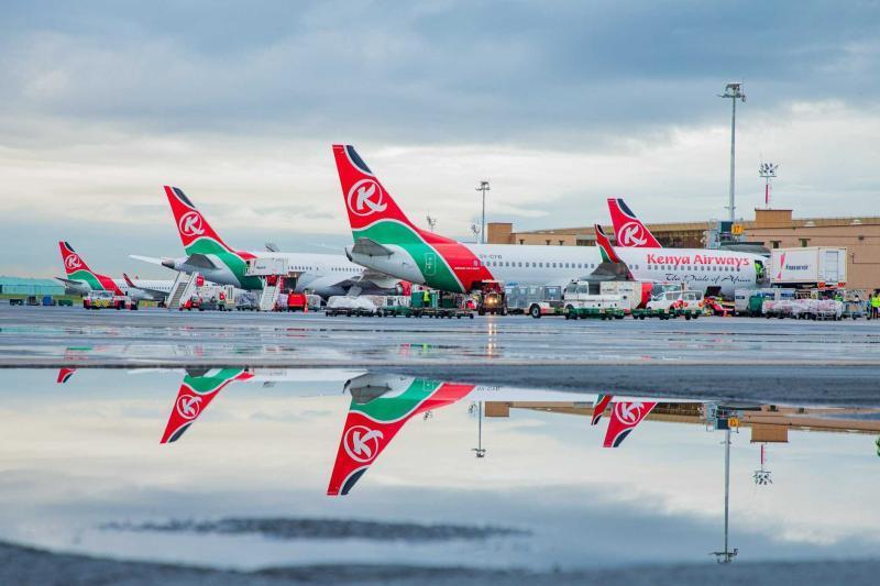 File image of KQ planes at JKIA.